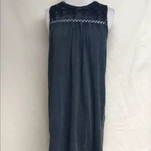 Lucky Brand Rustic Blue Lace&Knit Sheath Dress
